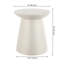 Table d'appoint intérieure / extérieure en polyrésine crème 18 po Hollie Minimalist-1423182947