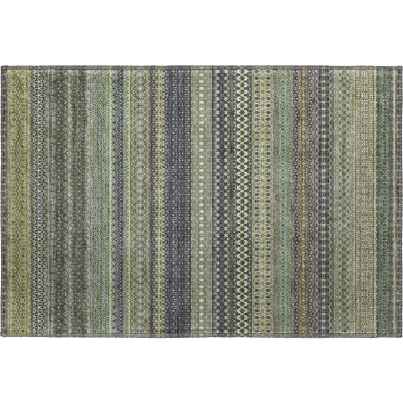 Premium Machine Washable Cerrito AMF527 Sage, Rectangle 1'8" x 2'6"