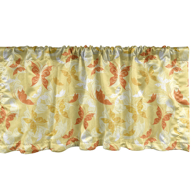 Ensemble de 2 cantonnières Ambesonne à motif de botanique tropicale 54 po x 12 po aubergine vert gris