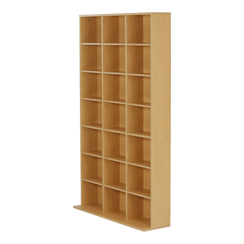 151cm H Media Shelves, Beech