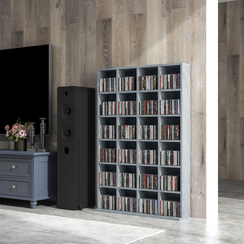 130.5cm H x 89cm W Cube Bookcase, Grey
