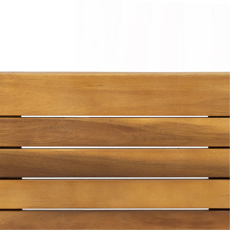 Table basse et causeuse, Coussin beige / structure en teck