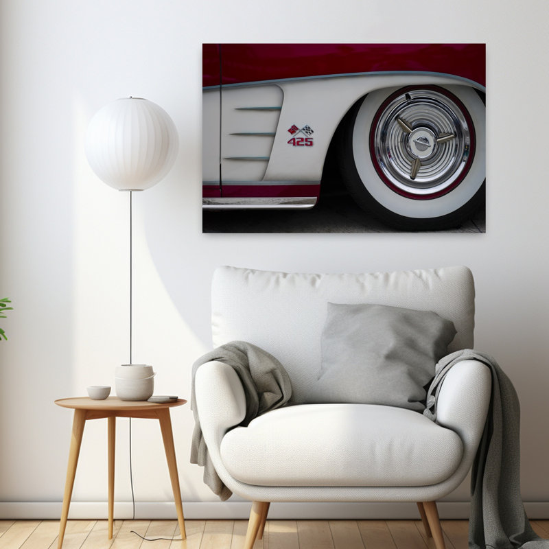 Chevrolet Corvette Culver City Los Angeles County California USA 1 Piece Wrapped Canvas Wall Art, 60.96 cm H x 91.44 cm W