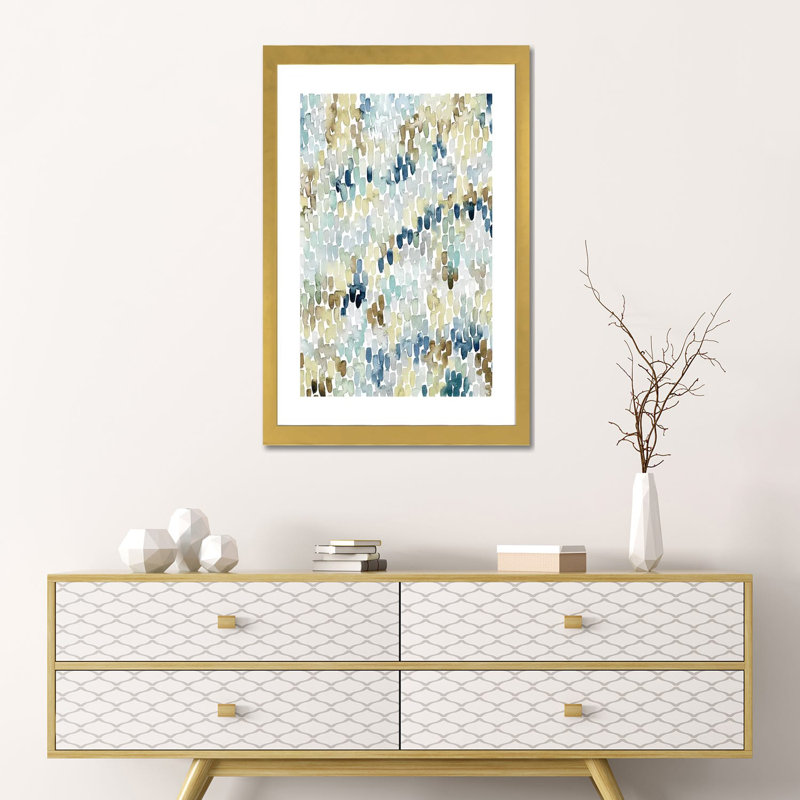 River Wavelet II par Grace Popp - reproduction d'art, Blanc, H 24 po x l 16 po x P 1 po, Papier encadré doré