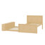 Lit plateforme en bois avec lit gigogne et rangement peu encombrant-264687559