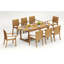 8 Seats 9 Pcs Grade-A Teak Wood Dining Set: 118" Double Extension Mas Oval Trestle Leg Table And 8 Napa Stacking Arm Chairs #11NP2708-384898149-407310783