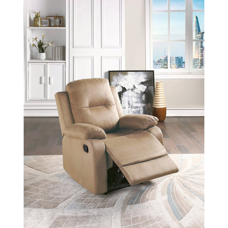 Élégant fauteuil de fauteuil inclinable en microfibre de couleur tourbe à mouvement manuel 1pc