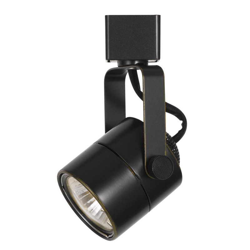 Projecteur sur rail Cal Lighting à tête ronde GU10, bronze foncé