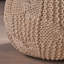 Pouf rond en coton Bordeaux, beige-1764806250
