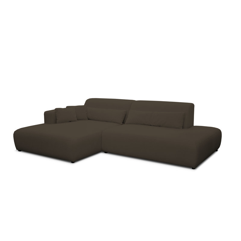 5 Seater Corner Sofa , Right Hand Facing, Brown