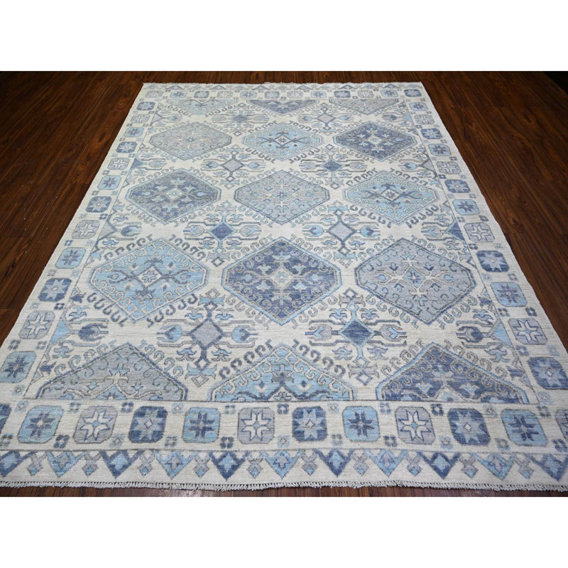Victorhugo One-of-a-Kind Rectangle 8'0" X 9'7" New Age Area Rug in Ivory