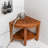 Charkita 16'' W Teak Corner Shower Bench