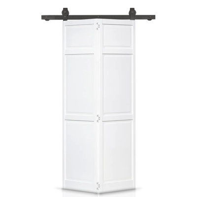 80'' Solid Wood Paneled Bi-Fold Door