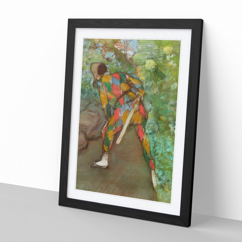 Harlequin by Edgar Degas - Framed Print, Black Framed, 36cm H x 27cm W x 2cm D