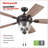 52" Glencrest 5 - Blade Standard Ceiling Fan with Pull Chain and Light Kit Included