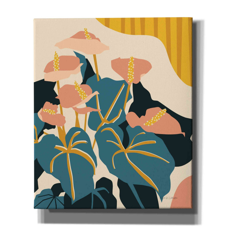 «Anthurium» par Megan Gallagher, art mural sur toile, H 24 po x l 20 po x P 0,75 po