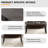 55.12" Modern Artificial Stone Straight Edge Black Metal Leg Dining Table-Can Accommodate 6 People(Dining Table Only)-191701227