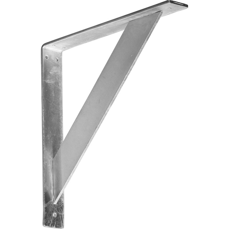 2"W x 18"D x 18"H Traditional Bracket, Steel (2-Pack), Unfinished Steel, 2" x 18"