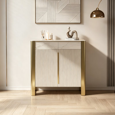 Italian-style adjustable storage accent cabinet