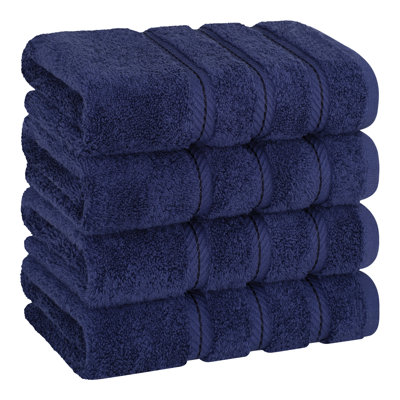 Edison Collection 100% Cotton 4 Piece Turkish Hand Towel Set