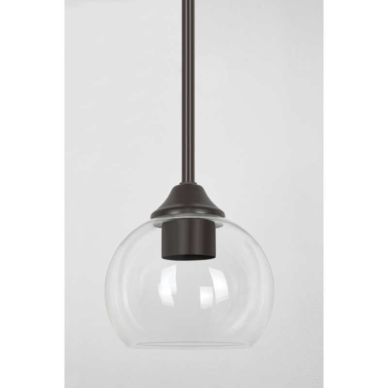 Abat-jour sphérique en verre transparent H 4,75 po Jehor