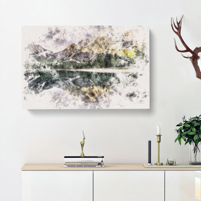 Mountain Beauty Watercolour - Wrapped Canvas