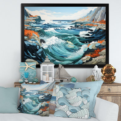 Paysage sauvage de plage I, reproduction sur toile