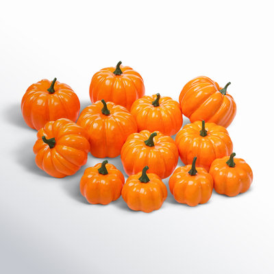 Bibana 12 Pack Artificial Pumpkins Set For Thanksgiving