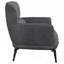 Chaise d'appoint grise avec pieds en métal