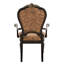 Fauteuil traditionnel de 2 places pour la salle à manger, finition cerisier, basculement doré, siège d'une largeur de 22 po, profondeur de 18,5 po, multicolore de 24,5 po