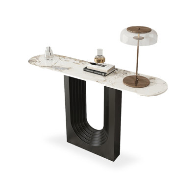 Oval Sintered Stone;Stainless Steel Console Table