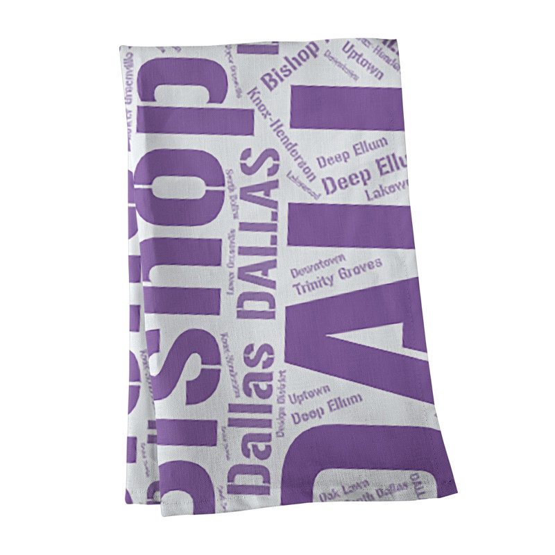Serviette à thé « districts », Mauve, Dallas