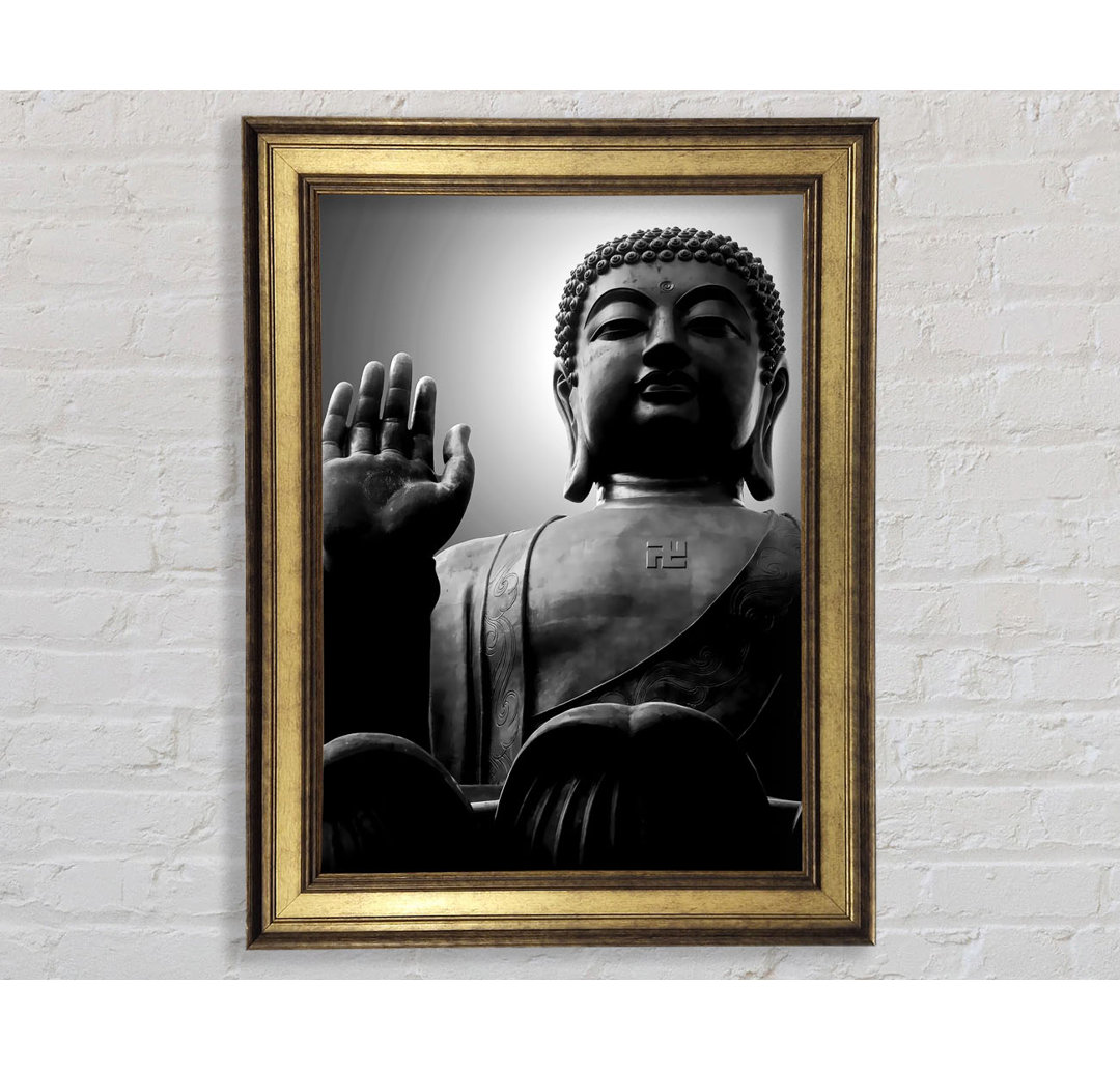 Black N Buddha Statue - Einzelner Bilderrahmen Kunstdrucke