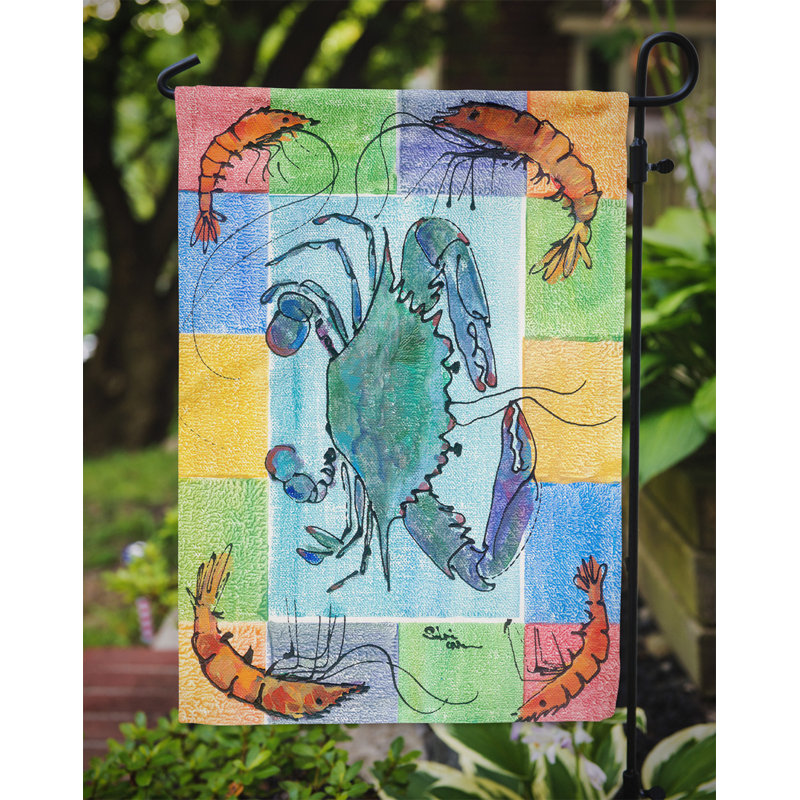 Drapeau de jardin à 2 côtés crabe