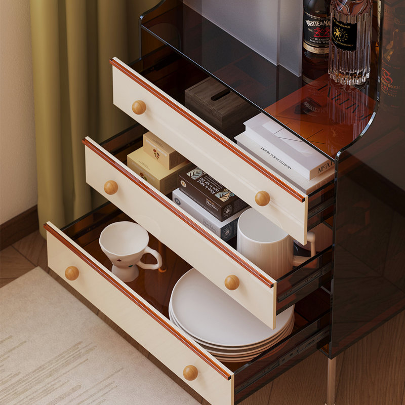 Armoire de rangement moderne et moderne, Tanné