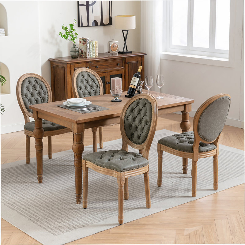 Cadre en bois massif de style français, peinture antique, boucle en PU tirée à la main