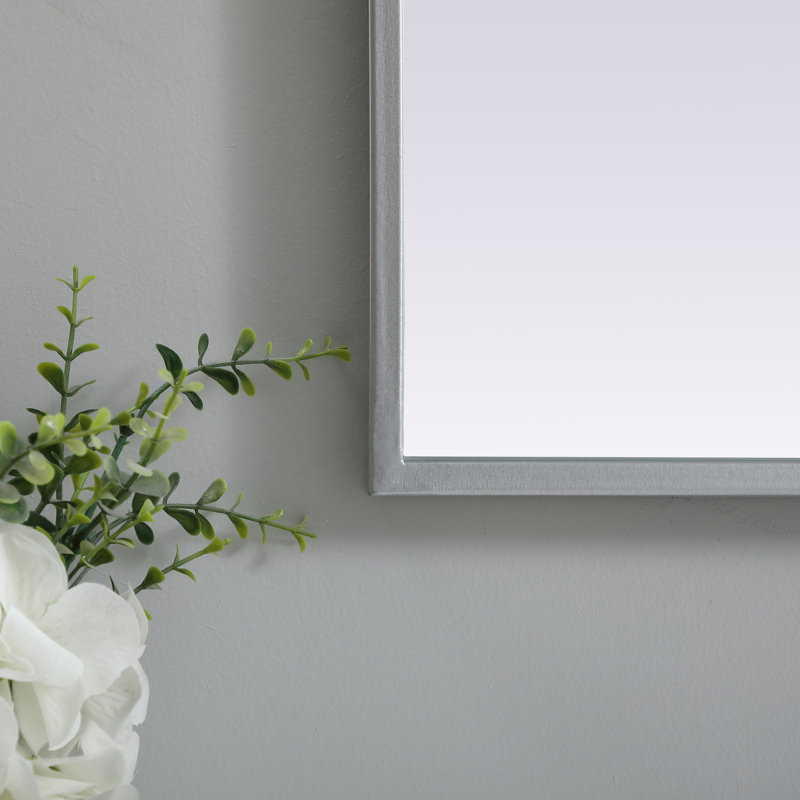 Miroir mural Sabine, Argent, 42 po x 33 po