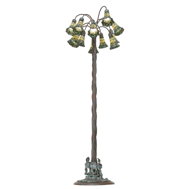 Meyda Tiffany & Stained Glass Tree Floor Lamp, Green