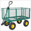 Chariot de jardin surdimensionné en acier 3 en 1 avec doublure amovible et panneaux latéraux pour une utilisation polyvalente