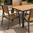 Gray Teak Patio Dining Table Set