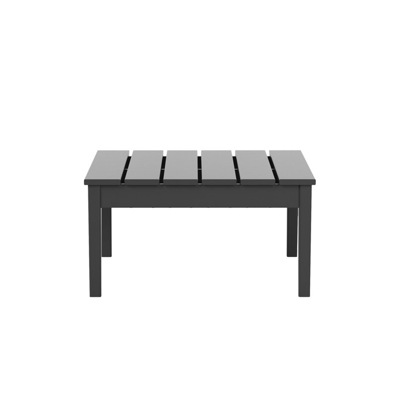 Table basse d'extérieur carrée en PEHD Joubert, Gris