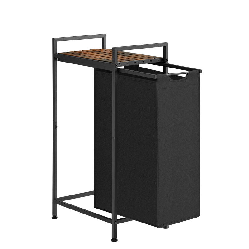 Laundry Hamper, Ink Black/Rustic Brown