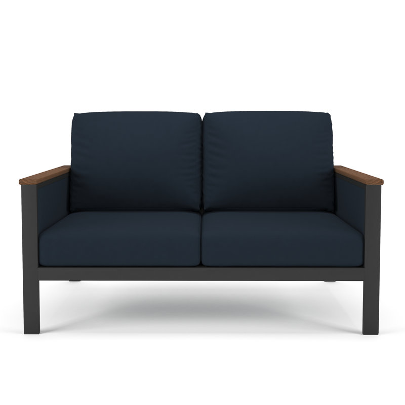 Townsend 55'' Wide Outdoor Loveseat with Sunbrella® Cushions, Canvas Navy