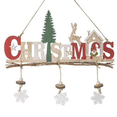 30cm Wood Hanging Figurine Ornament