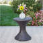 Table d'appoint d'extérieur en osier brun de 16 pouces Hourgla