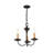 Analycia 3 - Light Steel Dimmable Chandelier