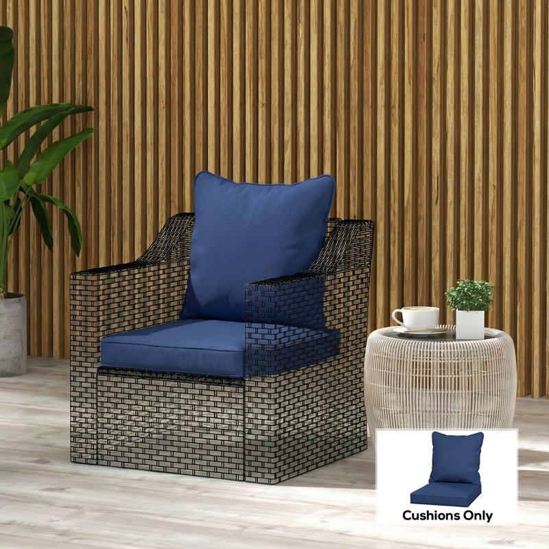 Outdoor Seat Cushion Set, Blue