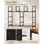 Chest of Drawers Bedroom, 9 Fabirc Chest of Drawers with 2 Sockets, 2 USB Ports and LED Strips, Bedroom Storage Drawers with Wood Top and Steel Frame for Bedroom Living Room-781948010
