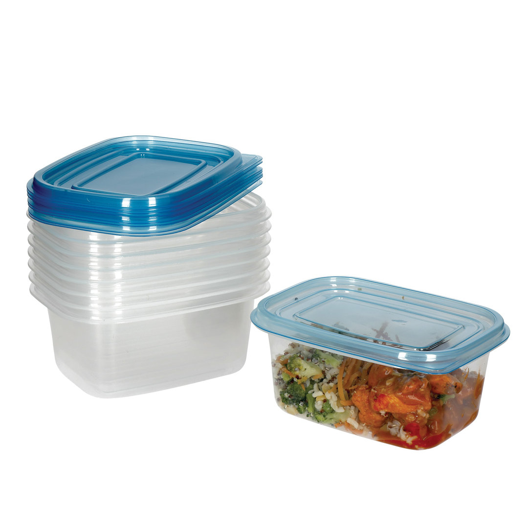 KitchenCraft Meal Prep Containers, Set of 5 Reusable Plastic Food Storage Tubs, Fridge, Freezer and Microwave Safe, BPA Free - Image 4