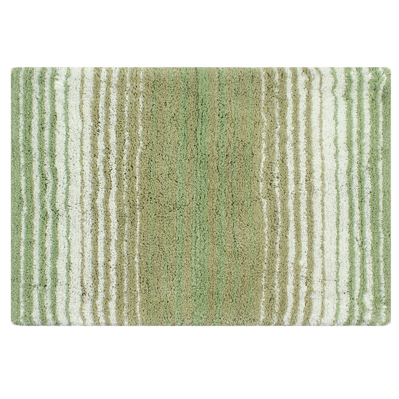 Griffie Plush 100 % Cotton Bath Rug, Single - 17" L x 24" W, Sage